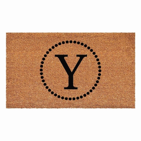 Calloway Mills Monogram Door Mat, Black, Natural, 30 in W x 48 in L 108213048Y